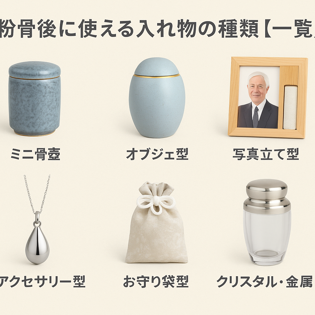 粉骨後に使える入れ物の種類